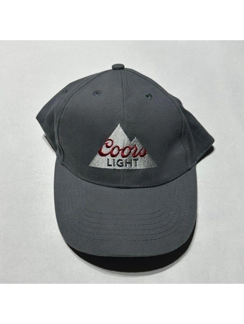 Coors Light Hat Vintage Rare Design Charcoal Grey Embroidered Logo Strapback